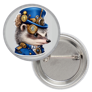 Steampunk Raccoon Badge