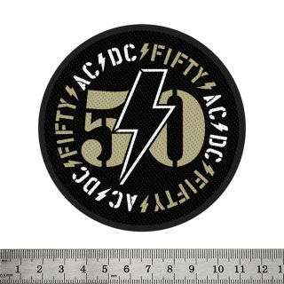 Sew on patch AC/DC - 50 (fifty years) (ofp-001)