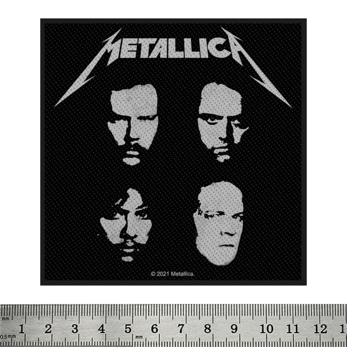 Sew on patch Metallica "The Black Album" (faces of band) (ofp-005)