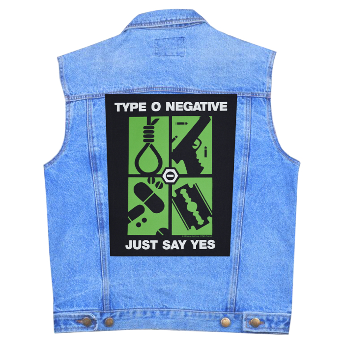 Type O Negative "Just Say Yes" Back Patch (olbp-001)