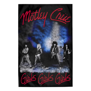 Flag (textile poster) MOTLEY CRUE - GIRLS, GIRLS, GIRLS (fol-032)