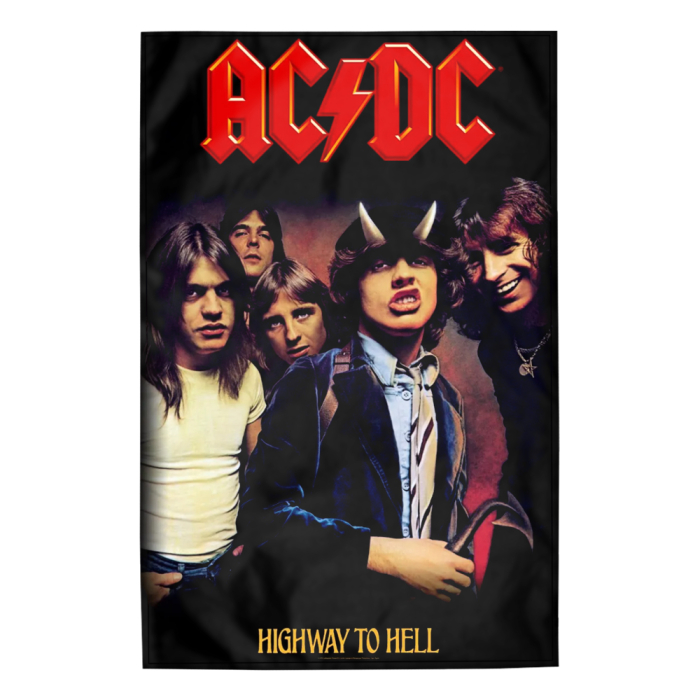 Flag (textile poster) AC/DC - HIGHWAY TO HELL (fol-041)
