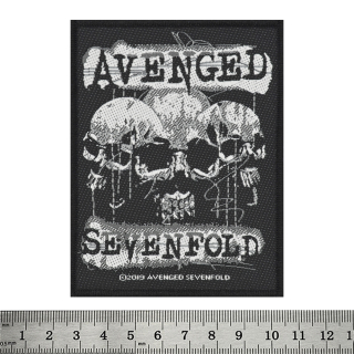 Sew on patch AVENGED SEVENFOLD - 3 SKULLS (ofp-035)