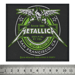Sew on patch METALLICA - BEER LABEL (ofp-067)