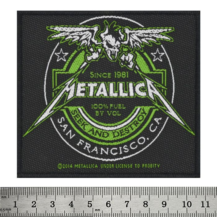 Sew on patch METALLICA - BEER LABEL (ofp-067)