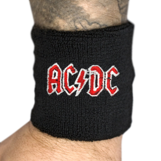 Terry wristband AC/DC - RED LOGO (wol-005)