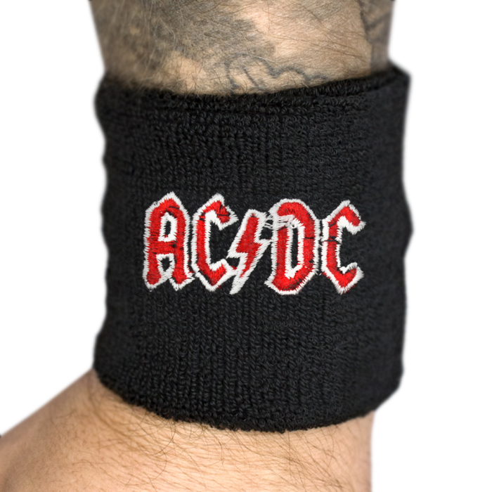 Terry wristband AC/DC - RED LOGO (wol-005)