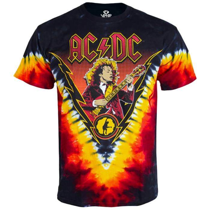AC/DC - Angus Young (Tie-Dye) Liquid Blue T-shirt