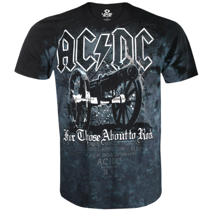 AC/DC - For Those About To Rock (Tie-Dye) Liquid Blue T-shirt