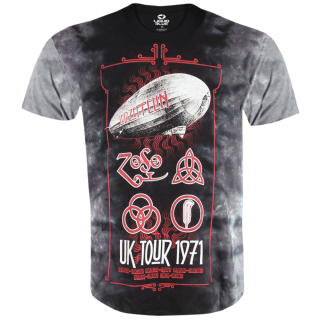 Led Zeppelin - UK Tour 1971 (Tie-Dye) Liquid Blue T-shirt