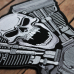 Motor with a Skull Embroidered Patch