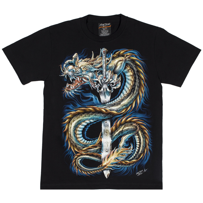 Dragon with a Sword (3D, Glowing in the Dark) T-Shirt