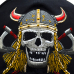 Viking Skull Embroidered Baseball Cap