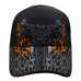 Motorcycle (Black and Orange Flame) Embroidered Baseball Cap