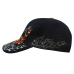 Motorcycle (Black and Orange Flame) Embroidered Baseball Cap