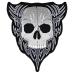 Dorsal Skull in a Pattern Back Embroidered Patch