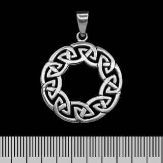 Disk Celtic Pattern (925 Silver) Pendant