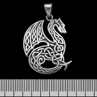 Dragon Celtic Pattern (925 Silver) Pendant