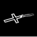 Earring with a Cross (Big) (Silver 925) (eas-084)