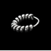 Earring with a Braided Pattern (Silver 925) (eas-085)