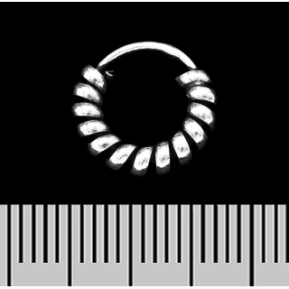 Earring with a Braided Pattern (Silver 925) (eas-085)