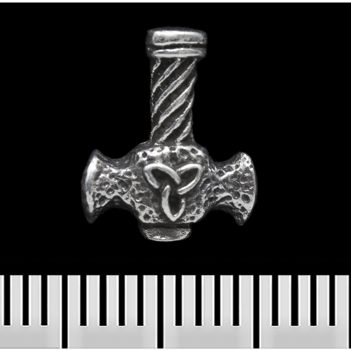 Ax with Triquetra (925 Silver) (st-004) Stud Earring