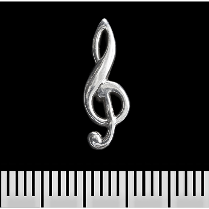 Treble Clef (925 Silver) (st-006) Stud Earring