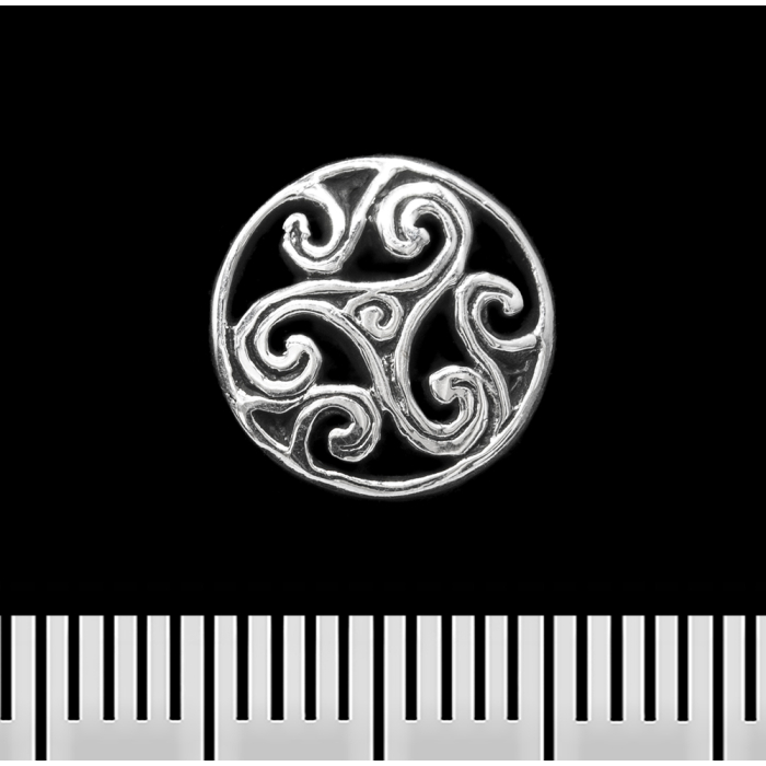 Trixel in a Circle (925 Silver) (st-018) Stud Earring