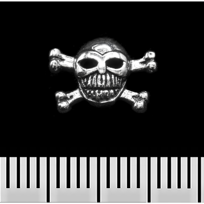 Pirate Skull 2 ​​(925 Silver) (st-025) Stud Earring