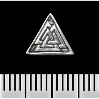 Valknut in a Triangle (925 Silver) (st-030) Stud Earring