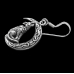 Howling Wolf (Crescent) (925 Silver) Earring-Hook