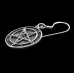Inverted Pentagram with a Goat (925 Silver) Earring-Hook
