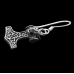 Thor's Hammer (Fenrir) (925 Silver) Earring-Hook