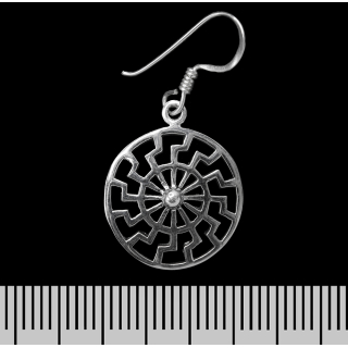 Black Sun (925 Silver) Earring-Hook