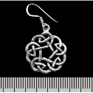 Round Celtic Pattern (925 Silver) Earring-Hook