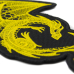 Golden Dragon Embroidered Patch
