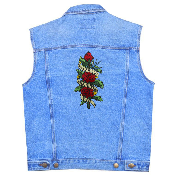 Rockabilly Will Never Die (ltp-002) Thermo Embroidered Patch