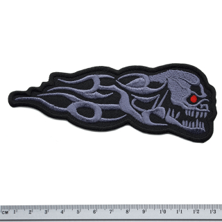 Fire Skull (stp-007) Thermo Embroidered Patch