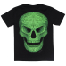 Green Skull (3D, Glowing in the Dark) T-Shirt