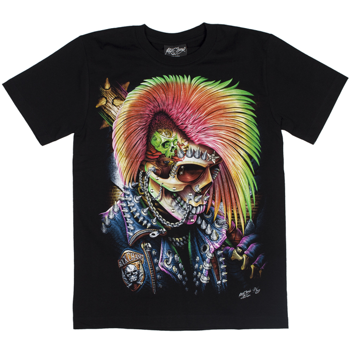 Skeleton in a Coat with a Bat (3D, Glowing in the Dark) T-Shirt