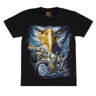 Eagle "Live To Ride, Ride To Live" (Glows in the Dark) T-Shirt
