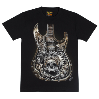 Steampunk Guitar (Glows in the Dark) T-Shirt