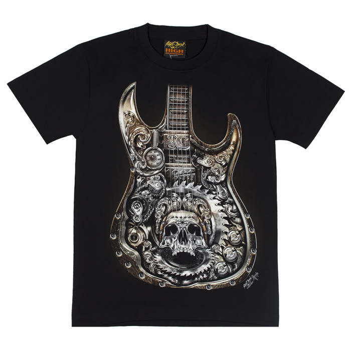 Steampunk Guitar (Glows in the Dark) T-Shirt