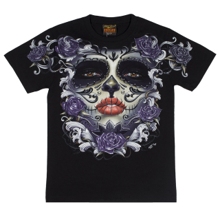 Muerte (Purple Roses) (Glows in the Dark) T-Shirt