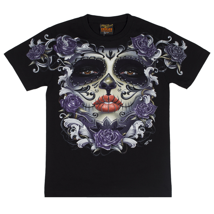 Muerte (Purple Roses) (Glows in the Dark) T-Shirt