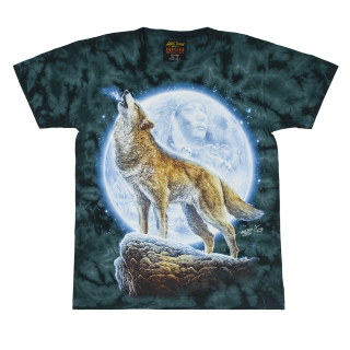 Howling Wolf on the Background of a Full Moon T-Shirt