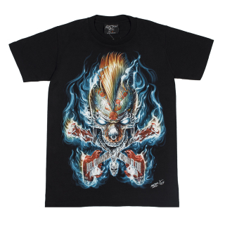 Tattoo Skull and Guitars (Glows in the Dark) T-Shirt