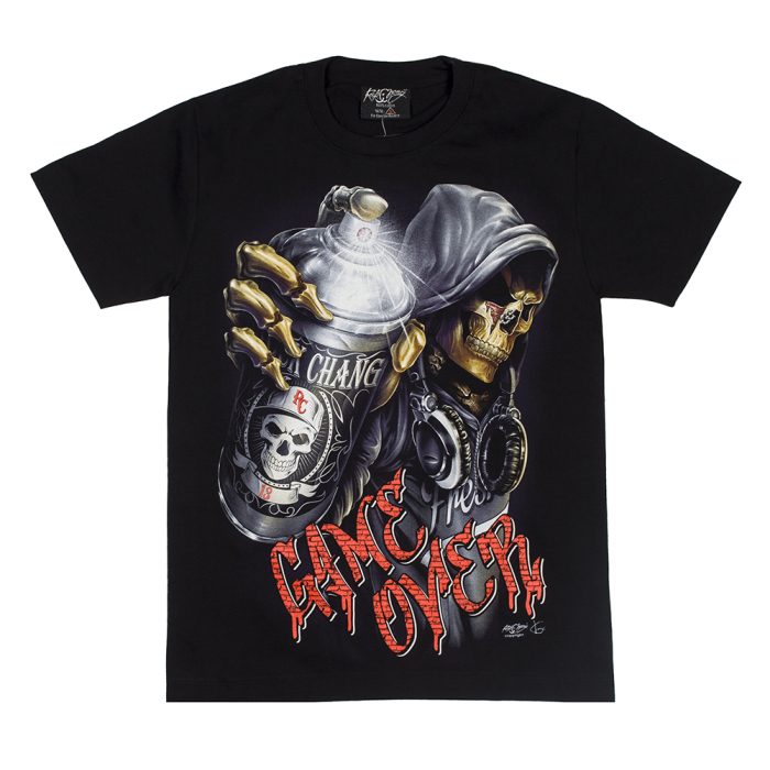 Graffiti Skeleton "Game Over" (Glows in the Dark) T-Shirt