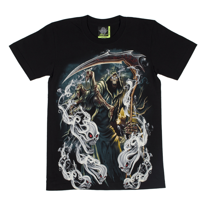 Death with Ghosts (Glows in the Dark) T-Shirt