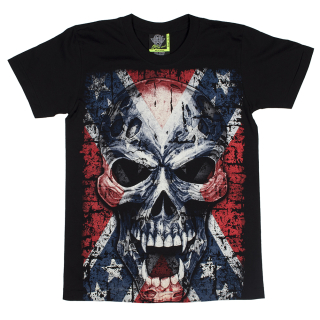 Big Skull (Confederate Flag) (Glowing in the Dark) T-Shirt